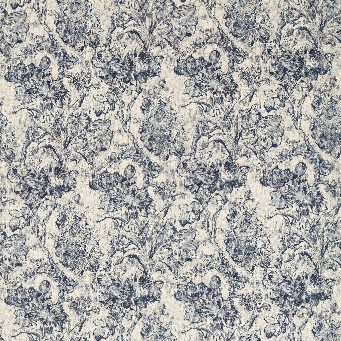 Fringed Tulip Toile Woad