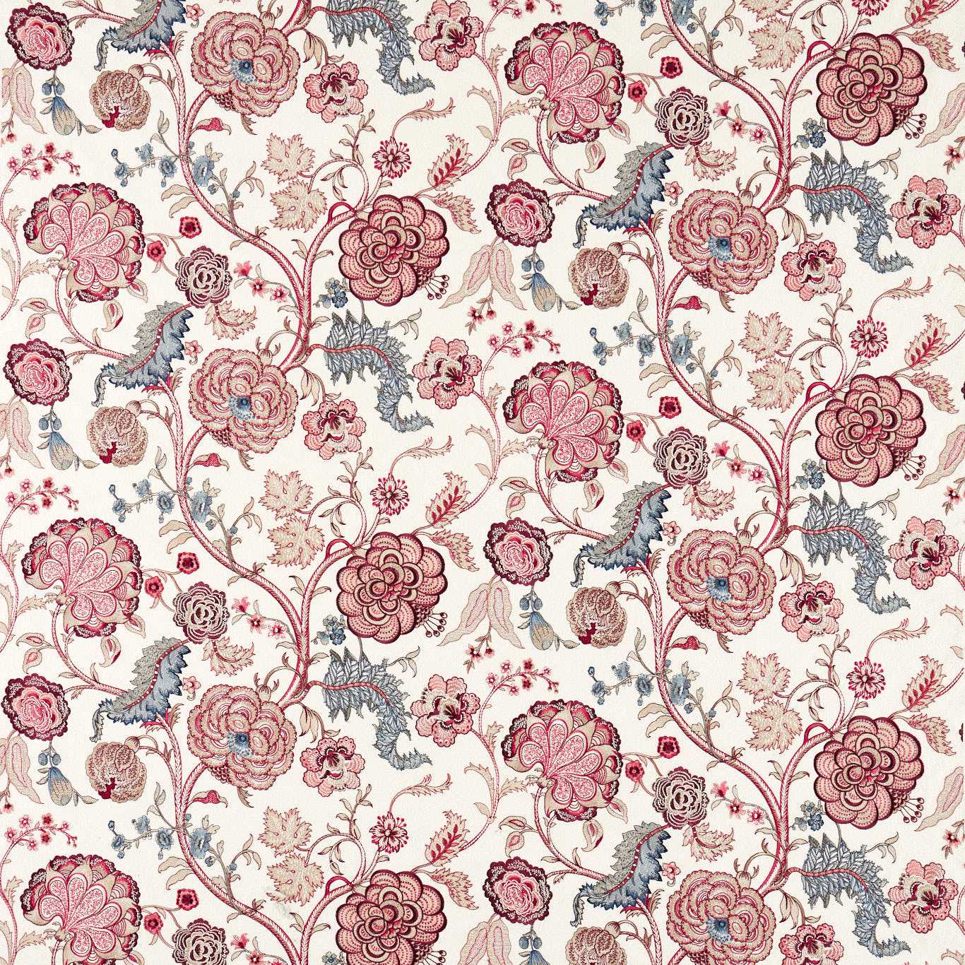 Salisbury Embroidery Crimson