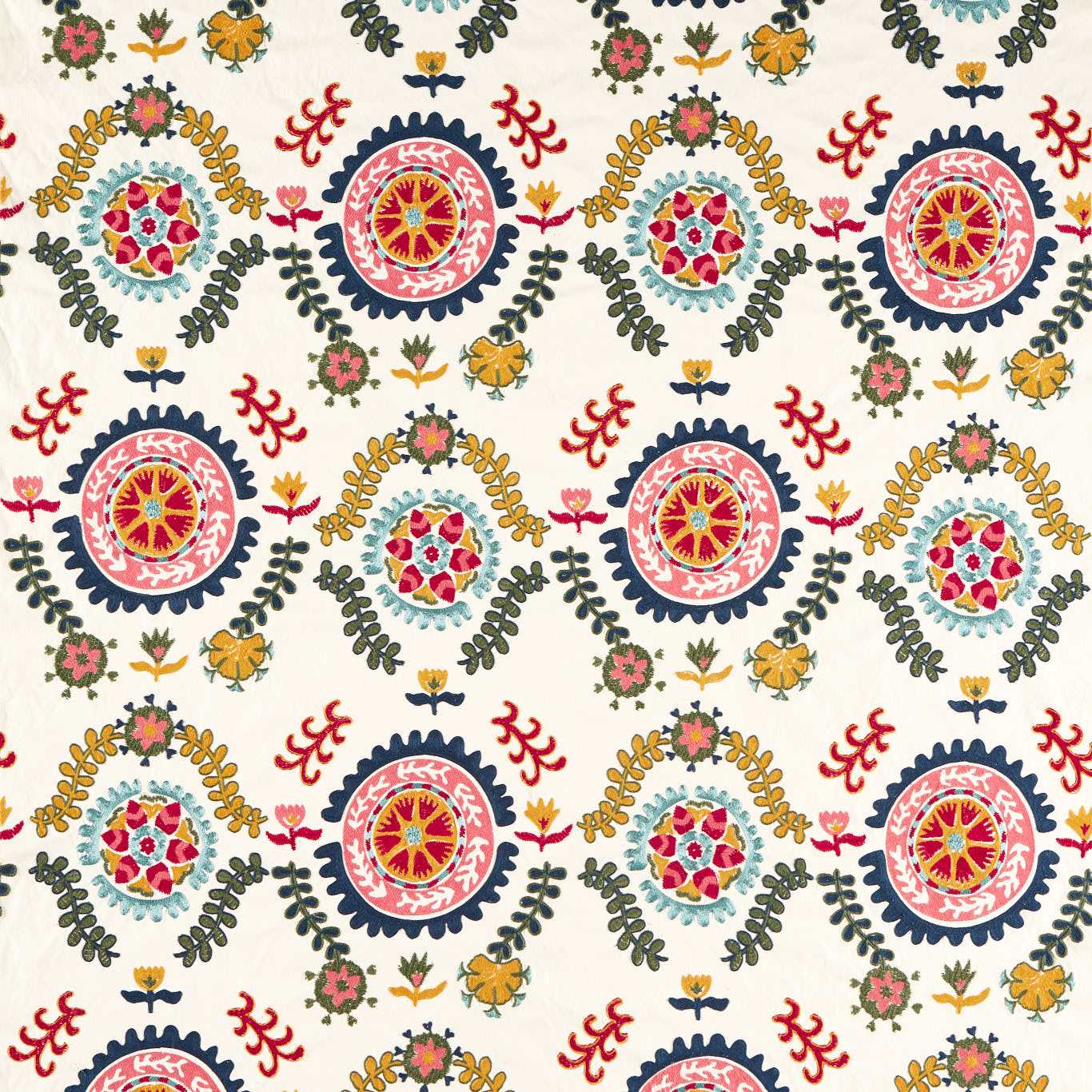 Annabel`s Suzani Embroidery Sapphire/Ruby