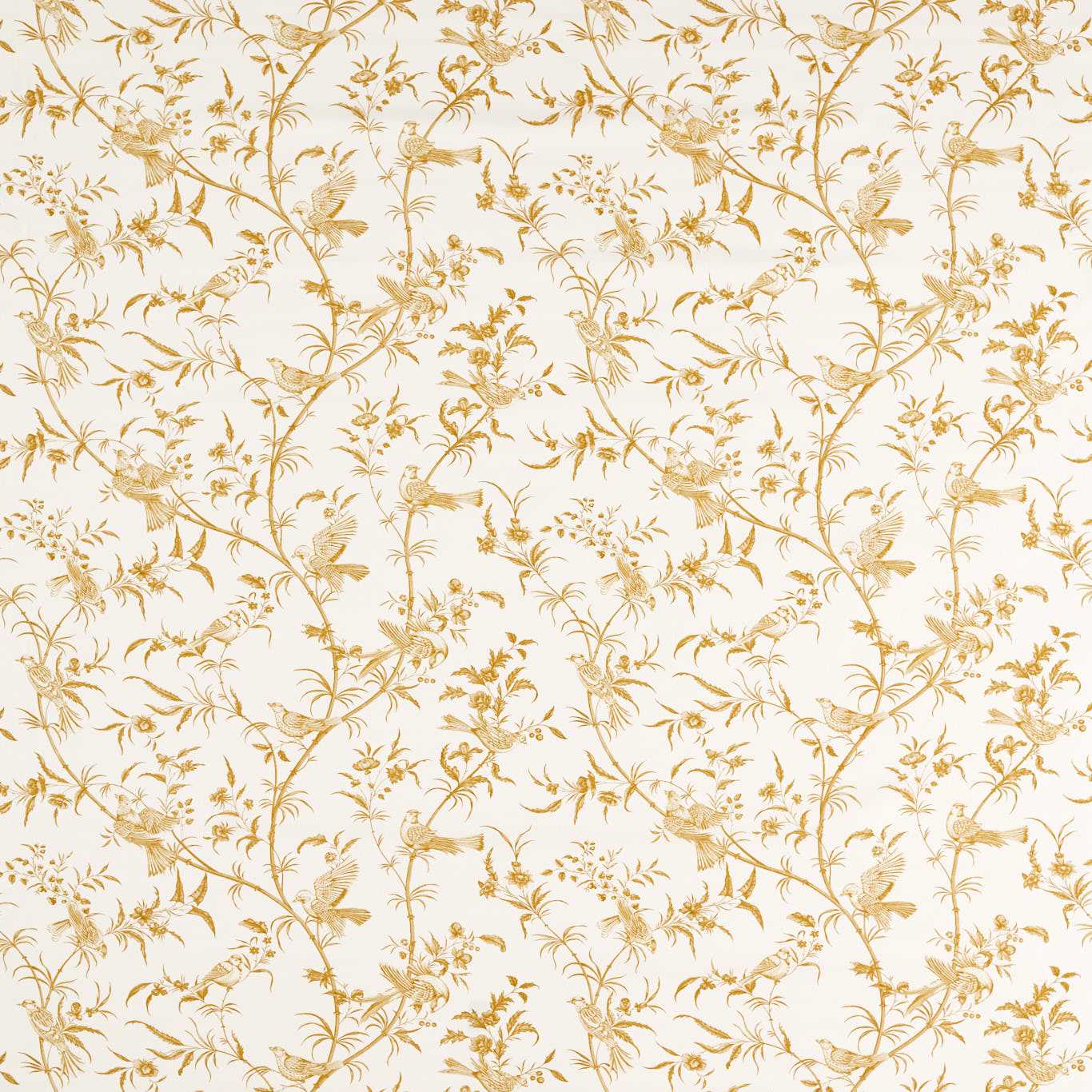 Paradise Woods Toile Mustard