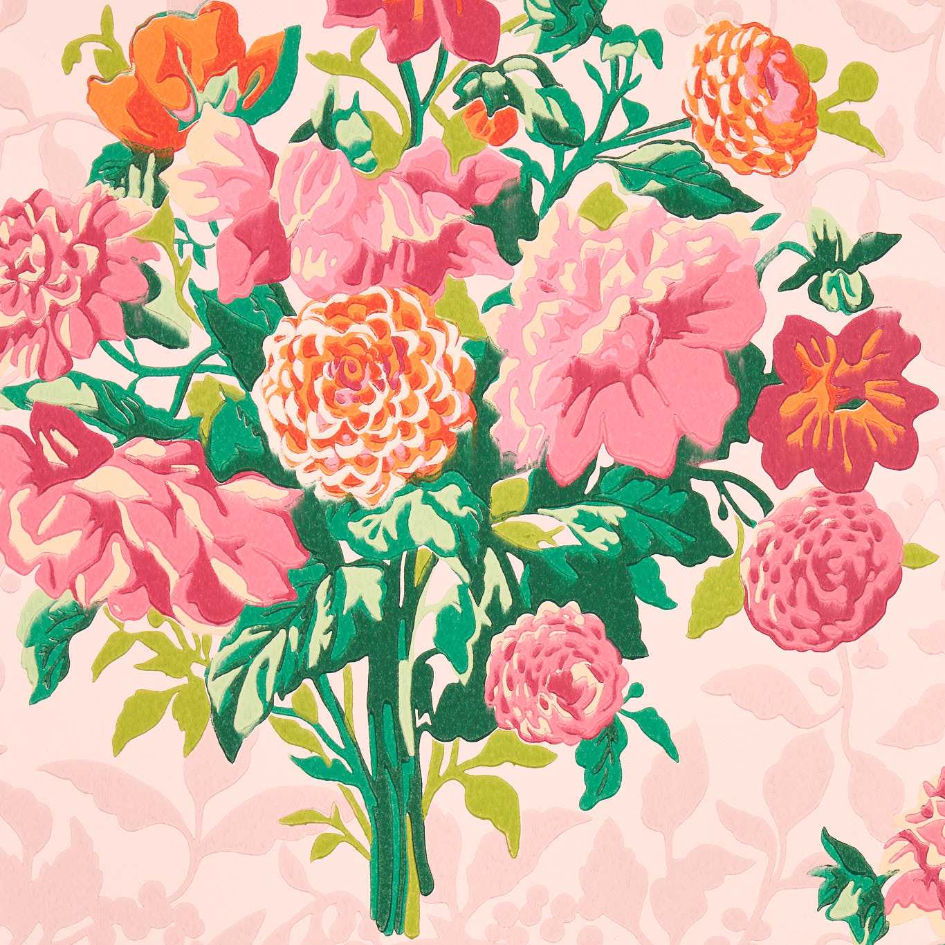 Dahlia Bunch Rose Quartz/Spinel