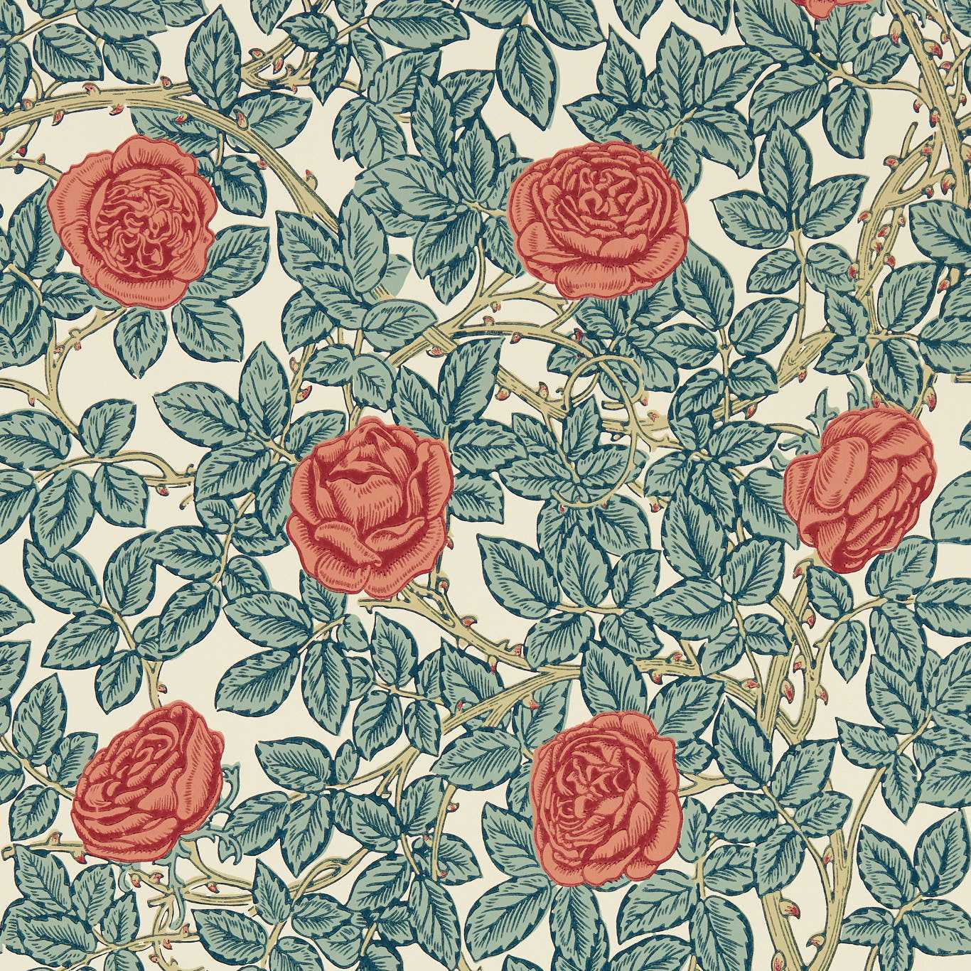 Rambling Rose Emery Blue/Spring Thicket