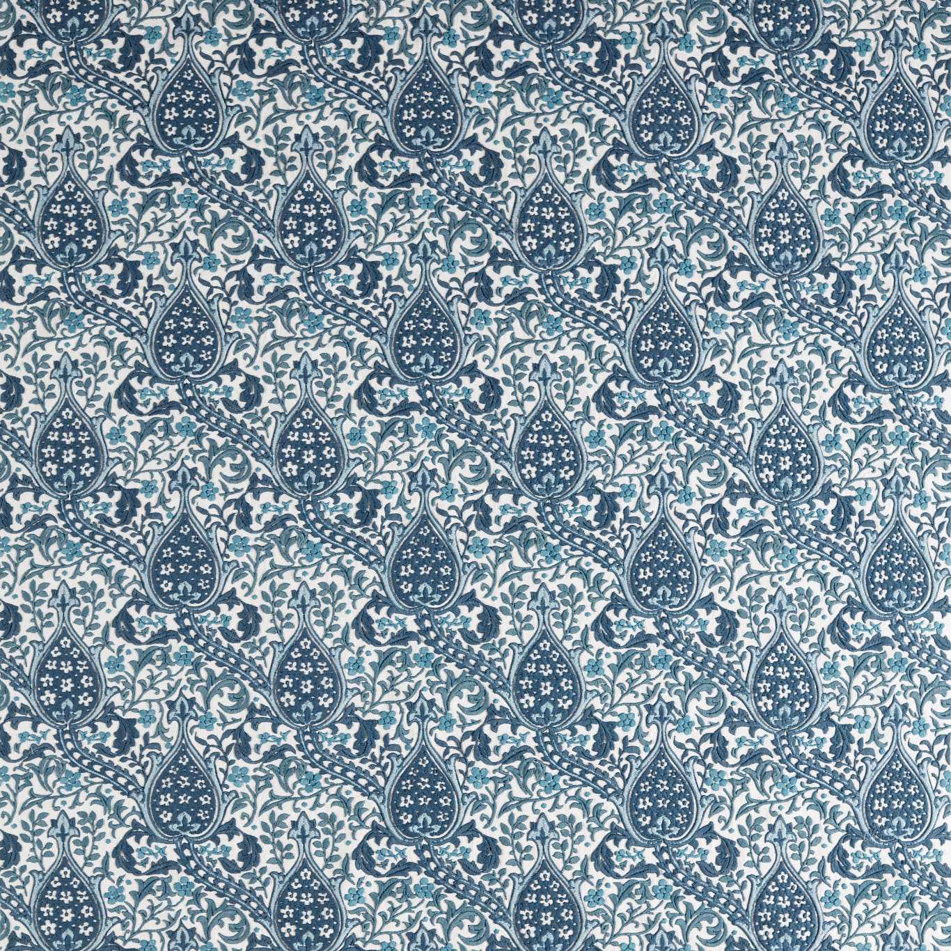 Persian Tulip Embroidery Indigo