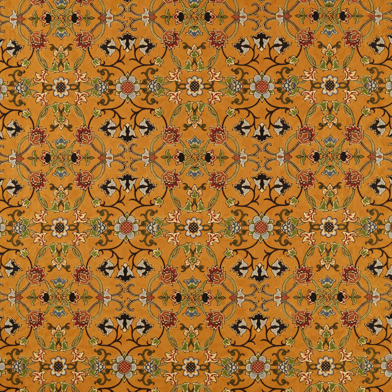 Persian Scroll Embroidery Ochre