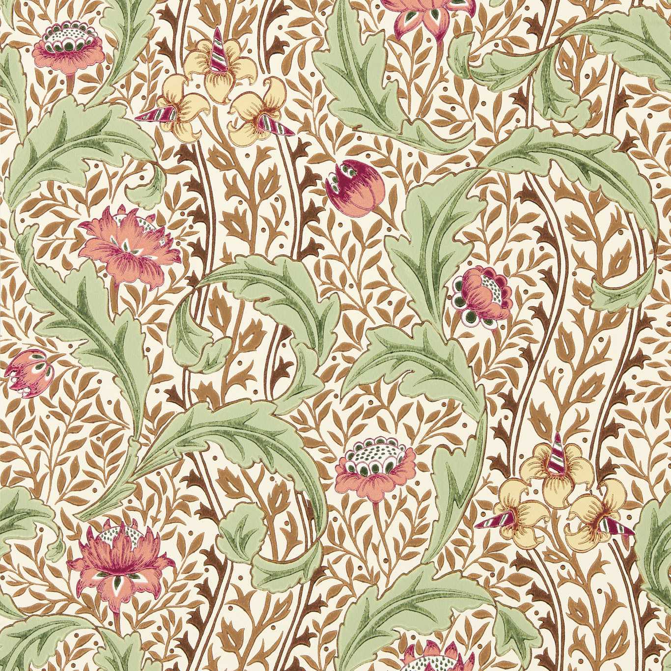 Wild Tulip & Vine Rose/Linen